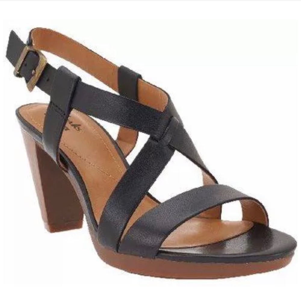 Clarks Jaelyn Fog Block Heeled Sandals